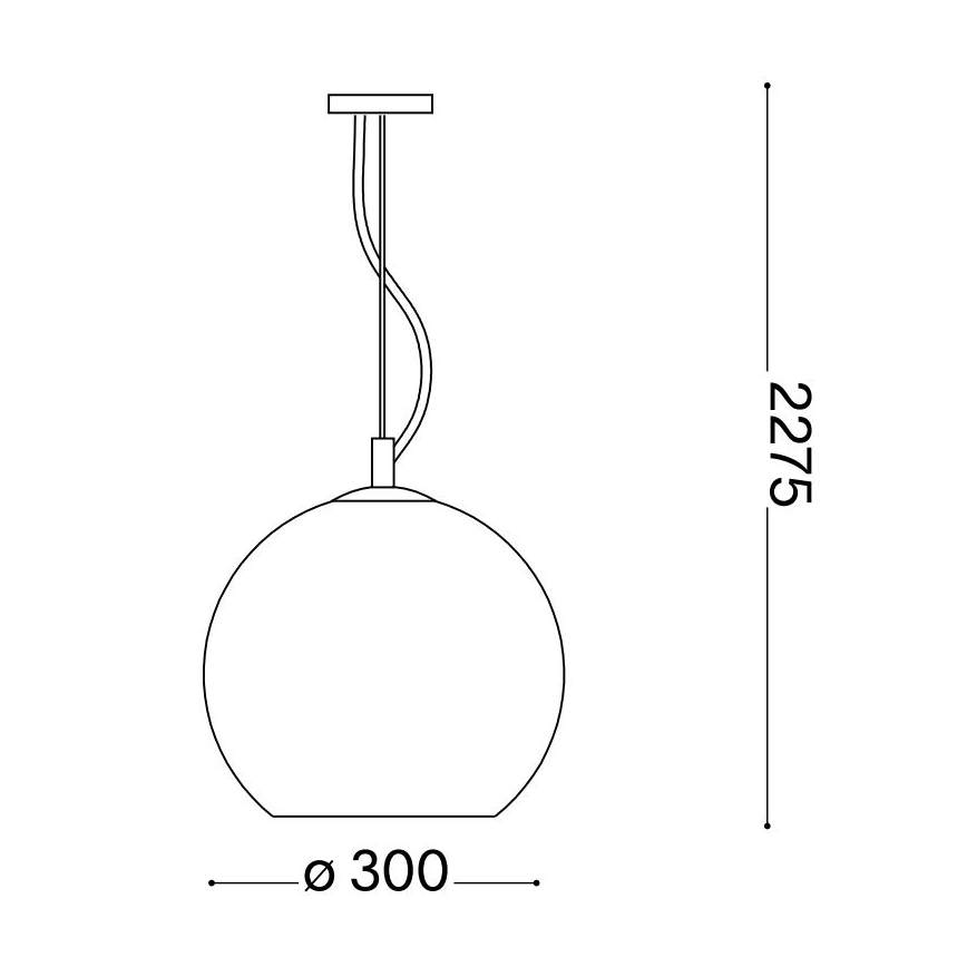Ideal Lux - Κρεμαστό φωτιστικό οροφής NEMO 1xE27/42W/230V διάμετρος 30 cm μπεζ