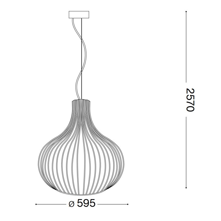 Ideal Lux - Κρεμαστό φωτιστικό οροφής ONION 1xE27/60W/230V διάμετρος 59,5 cm