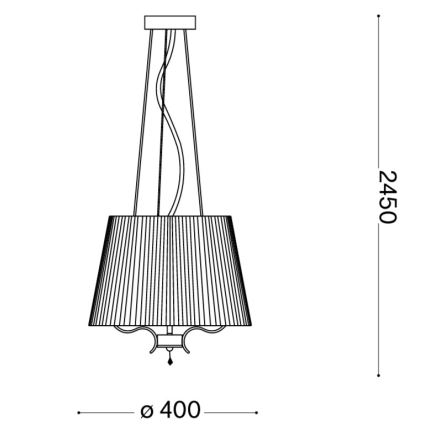 Ideal Lux - Κρυστάλλινο κρεμαστό φωτιστικό οροφής PEGASO 3xE14/28W/230V διάμετρος 40 cm γυαλιστερό χρώμιο