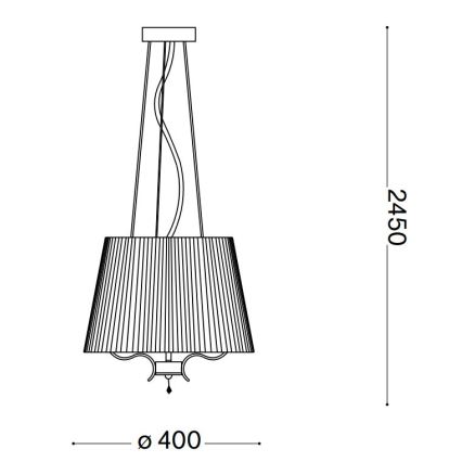 Ideal Lux - Κρυστάλλινο κρεμαστό φωτιστικό οροφής PEGASO 3xE14/28W/230V διάμετρος 40 cm χρυσό