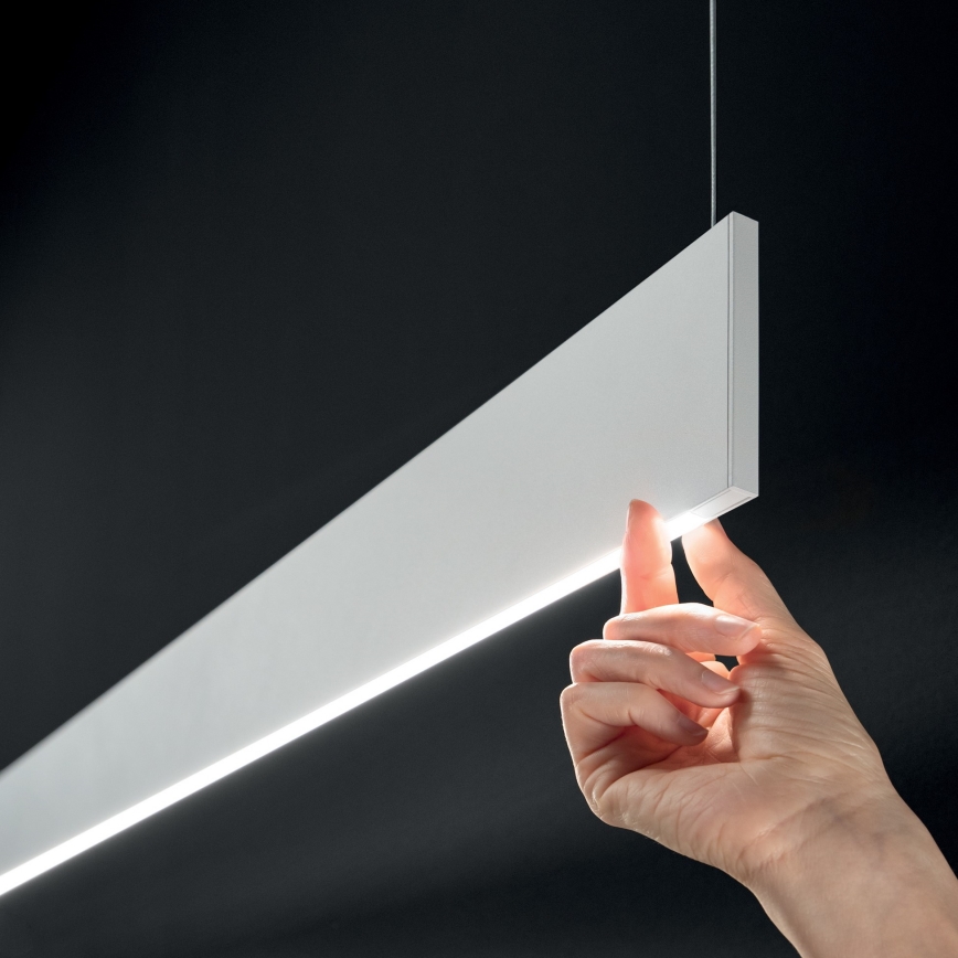 Ideal Lux - Κρεμαστό LED φωτιστικό σε καλώδιο STEEL LED/24W/230V 3000K CRI 90 120 cm λευκό