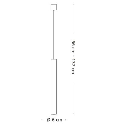 Ideal Lux - Κρεμαστό LED φωτιστικό με καλώδιο LOOK 1xGU10/7W/230V CRI 90 διάμ. 6 cm λευκό