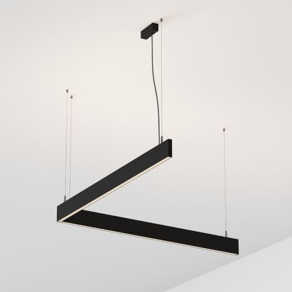 Ideal Lux - Κρεμαστό LED φωτιστικό με καλώδιο STEEL LED/29W/230V 3000K CRI 90 120 cm μαύρο