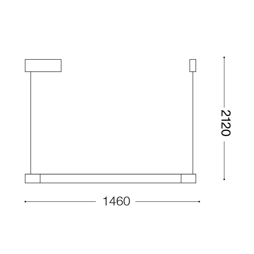 Ideal Lux - Κρεμαστό LED φωτιστικό με καλώδιο YOKO LED/17W/230V CRI 90 λευκό