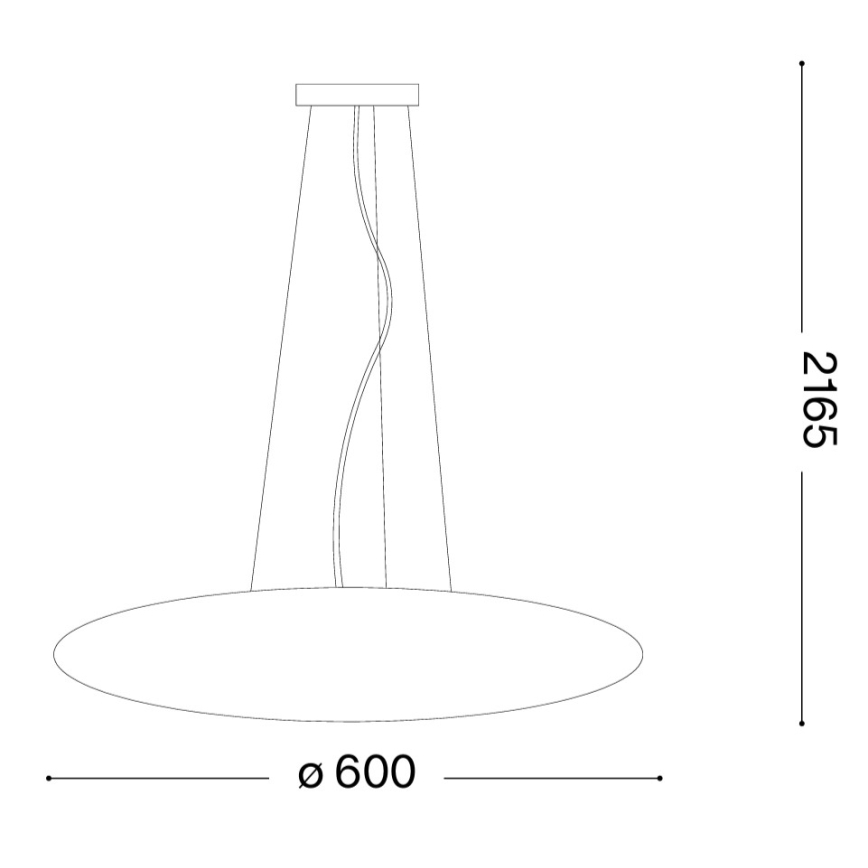 Ideal Lux - Κρεμαστός πολυέλαιος με καλώδιο SMARTIES 5xE27/42W/230V, διάμ. 60 εκ., λευκό