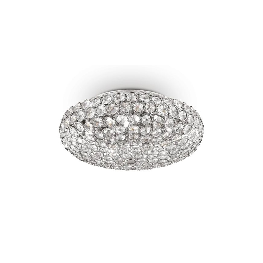 Ideal Lux - Κρυστάλλινο φωτιστικό οροφής LED KING 5xG9/3W/230V διάμετρος 38 cm γυαλιστερό χρώμιο