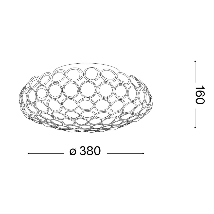 Ideal Lux - Κρυστάλλινο φωτιστικό οροφής LED KING 5xG9/3W/230V διάμετρος 38 cm γυαλιστερό χρώμιο