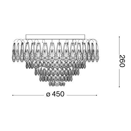 Ideal Lux - Κρυστάλλινο φωτιστικό οροφής LED MAGNOLIA 7xG9/3W/230V