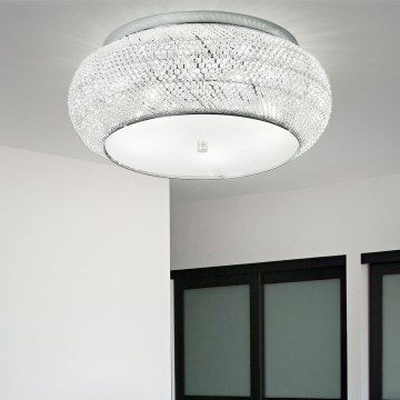 Ideal Lux - Κρυστάλλινο φωτιστικό οροφής PASHA 14xE14/40W/230V διάμετρος 65 γυαλιστερό χρώμιο