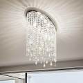 Ideal Lux - Κρυστάλλινο φωτιστικό οροφής RAIN 3xE14/40W/230V γυαλιστερό χρώμιο