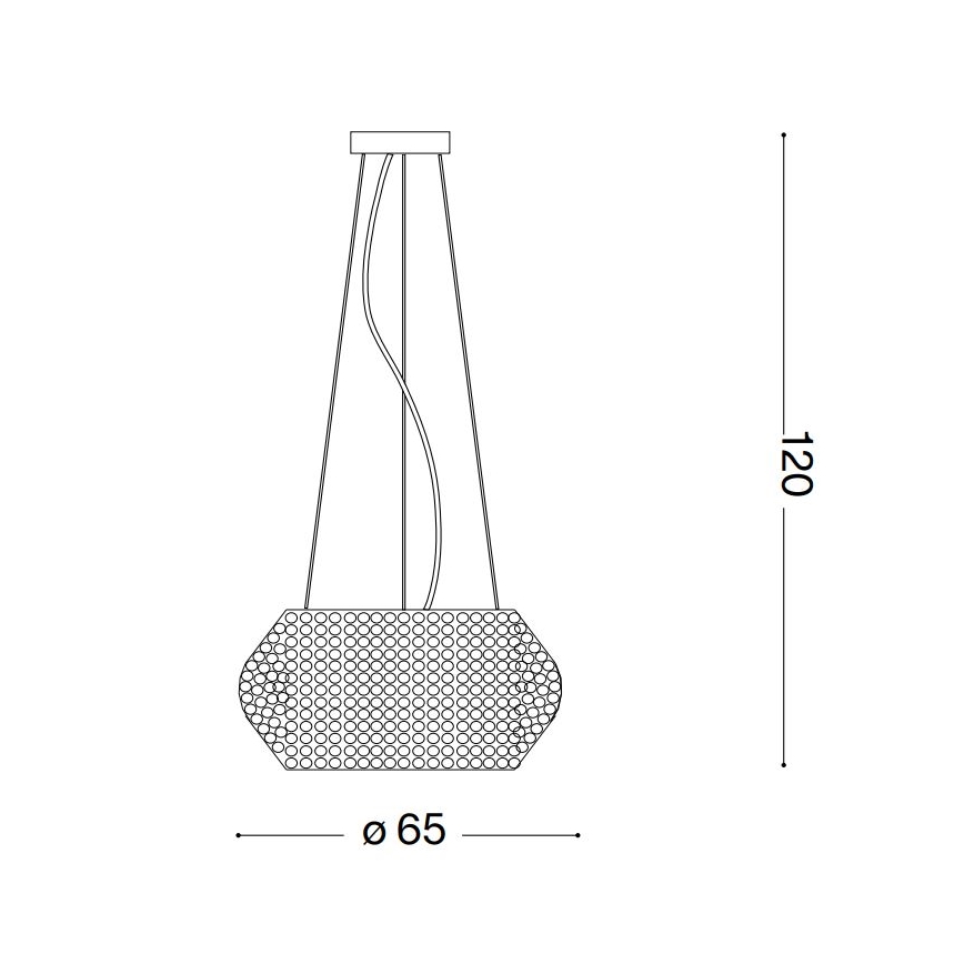 Ideal Lux - Κρυστάλλινο κρεμαστό φωτιστικό οροφής PASHA 14xE14/40W/230V διάμετρος 65 cm χρυσό