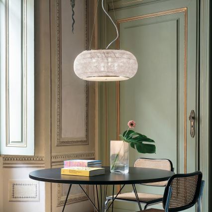 Ideal Lux - Κρυστάλλινο κρεμαστό φωτιστικό οροφής PASHA 6xE14/40W/230V διάμετρος 40 cm χρυσό