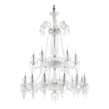 Ideal Lux - Κρυστάλλινο κρεμαστό φωτιστικό οροφής  REDENTORE 18xE14/40W/230V διάμετρος 102 cm διαφανή