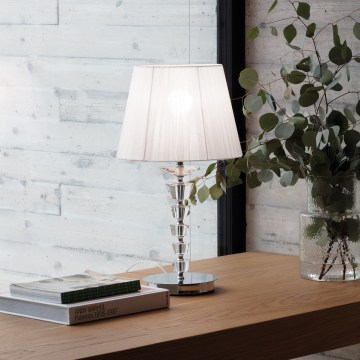 Ideal Lux - Κρυστάλλινο επιτραπέζιο φωτιστικό PEGASO 1xE27/60W/230V γυαλισμένο χρώμιο
