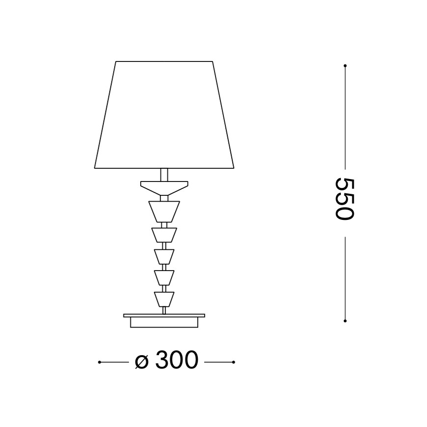 Ideal Lux - Κρυστάλλινο επιτραπέζιο φωτιστικό PEGASO 1xE27/60W/230V γυαλισμένο χρώμιο