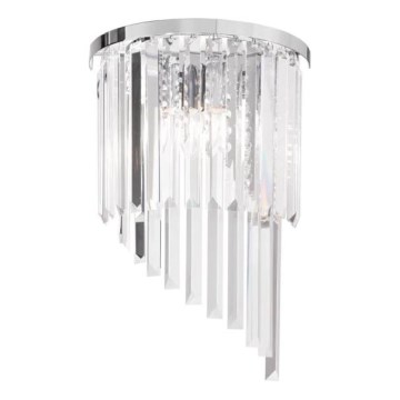 Ideal Lux - Κρυστάλλινο επιτοίχιο φωτιστικό CARLTON 3xE14/40W/230V γυαλιστερό χρώμιο