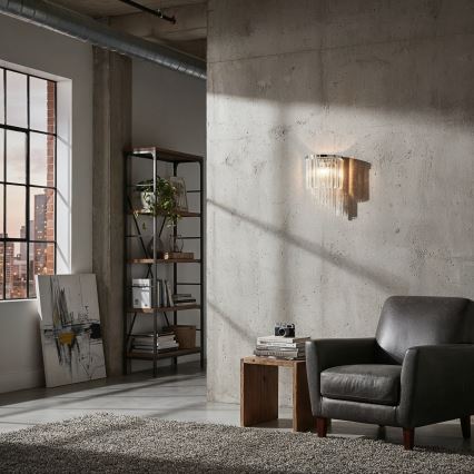 Ideal Lux - Κρυστάλλινο επιτοίχιο φωτιστικό CARLTON 3xE14/40W/230V γυαλιστερό χρώμιο