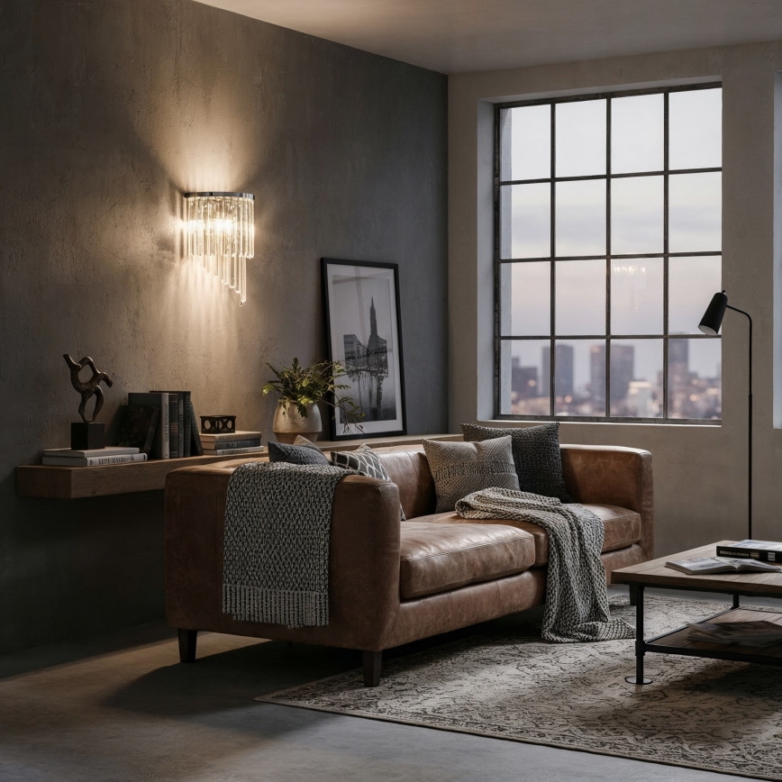 Ideal Lux - Κρυστάλλινο επιτοίχιο φωτιστικό CARLTON 3xE14/40W/230V γυαλιστερό χρώμιο