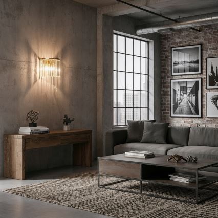 Ideal Lux - Κρυστάλλινο επιτοίχιο φωτιστικό CARLTON 3xE14/40W/230V χρυσό