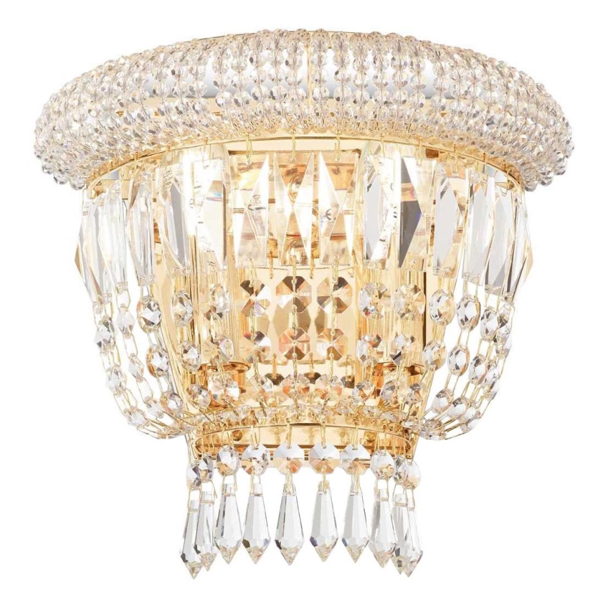 Ideal Lux - Κρυστάλλινο επιτοίχιο φωτιστικό DUBAI 2xE14/28W/230V χρυσό