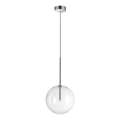 Ideal Lux -  Κρεμαστό φωτιστικό οροφής LED EQUINOXE 1xG4/2W/230V διάμετρος 25 cm γυαλιστερό χρώμιο/διαφανές