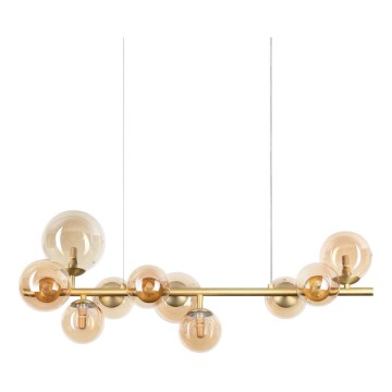Ideal Lux -  Κρεμαστό φωτιστικό οροφής LED PERLAGE 10xG9/3W/230V 81 cm χρυσό/φιμέ