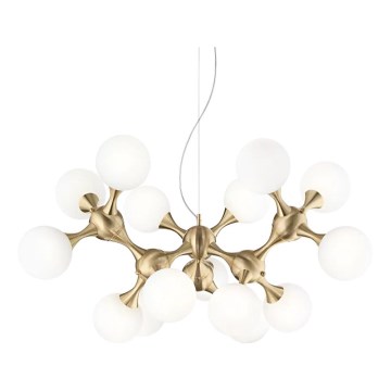 Ideal Lux - Κρεμαστό φωτιστικό οροφής NODI 15xE14/28W/230V ορείχαλκος