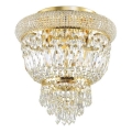 Ideal Lux - Κρυστάλλινο φωτιστικό οροφής DUBAI 3xE14/28W/230V διάμετρος 32 cm χρυσό