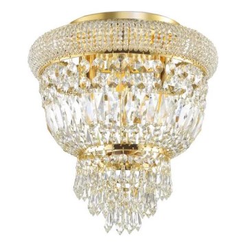 Ideal Lux - Κρυστάλλινο φωτιστικό οροφής DUBAI 3xE14/28W/230V διάμετρος 32 cm χρυσό