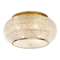 Ideal Lux - Κρυστάλλινο φωτιστικό οροφής PASHA 6xE14/40W/230V διάμετρος 40 cm χρυσαφί