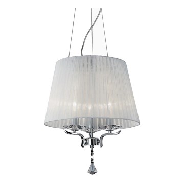 Ideal Lux - Κρυστάλλινο κρεμαστό φωτιστικό οροφής PEGASO 3xE14/28W/230V διάμετρος 40 cm γυαλιστερό χρώμιο