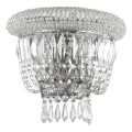Ideal Lux - Κρυστάλλινο επιτοίχιο φωτιστικό DUBAI 2xE14/28W/230V γυαλιστερό χρώμιο