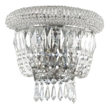 Ideal Lux - Κρυστάλλινο επιτοίχιο φωτιστικό DUBAI 2xE14/28W/230V γυαλιστερό χρώμιο