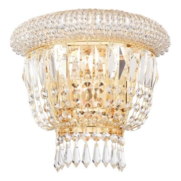Ideal Lux - Κρυστάλλινο επιτοίχιο φωτιστικό DUBAI 2xE14/28W/230V χρυσό