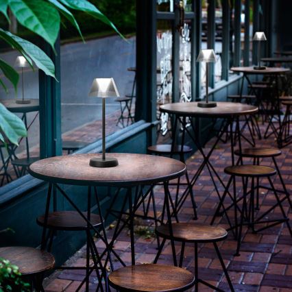 Ideal Lux - LED Αφής Ρυθμιζόμενο Φωτιστικό LOLITA LED/2,8W/5V 2200 mAh IP54 μαύρο