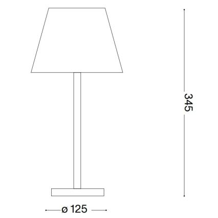 Ideal Lux - LED Αισθητήρας Αφής Ρυθμιζόμενο Φωτιστικό LOLITA LED/2,8W/5V 2200 mAh IP54 καφέ
