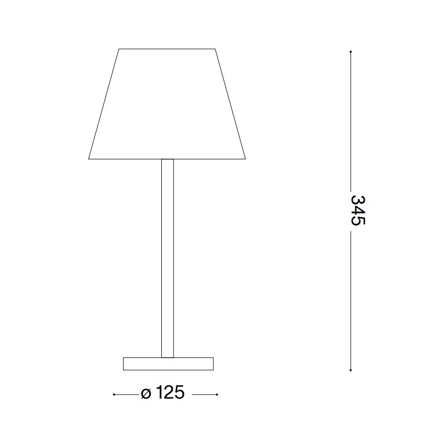 Ideal Lux - LED Αισθητήρας Αφής Ρυθμιζόμενο Φωτιστικό LOLITA LED/2,8W/5V 2200 mAh IP54 καφέ
