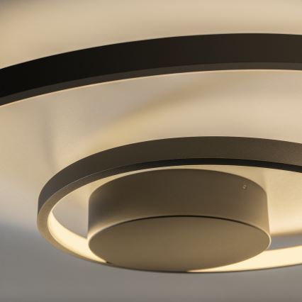 Ideal Lux - LED Dimmable φωτιστικό οροφής OZ LED/48W/230V διάμετρος 60 cm CRI 90 μαύρο