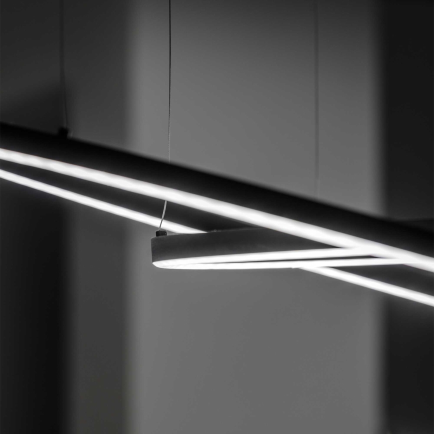 Ideal Lux - Led Dimmable κρεμαστό φωτιστικό οροφής ORACLE SLIM LED/42W/230V 4000K διάμετρος 90 cm CRI 90 μαύρο