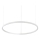 Ideal Lux - Led Dimmable κρεμαστό φωτιστικό οροφής ORACLE SLIM LED/39W/230V 3000K διάμετρος 70 cm λευκό