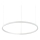 Ideal Lux - Led Dimmable κρεμαστό φωτιστικό οροφής ORACLE SLIM LED/40W/230V 4000K διάμετρος 70 cm CRI 90 λευκό