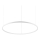 Ideal Lux - Led Dimmable κρεμαστό φωτιστικό οροφής ORACLE SLIM LED/42W/230V 4000K διάμετρος 90 cm CRI 90 λευκό