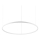 Ideal Lux - Led Dimmable κρεμαστό φωτιστικό οροφής ORACLE SLIM LED/43W/230V 3000K διάμετρος 90 cm λευκό