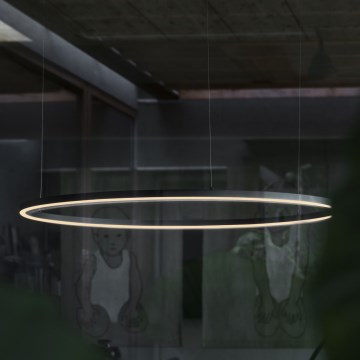 Ideal Lux - Led Dimmable κρεμαστό φωτιστικό οροφής ORACLE SLIM LED/43W/230V 3000K διάμετρος 90 cm μαύρο