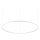 Ideal Lux - Led Dimmable κρεμαστό φωτιστικό οροφής ORACLE SLIM LED/76W/230V 3000K διάμετρος 150 cm λευκό