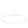 Ideal Lux - Led Dimmable κρεμαστό φωτιστικό οροφής ORACLE SLIM LED/83W/230V 4000K διάμετρος 150 cm CRI 90 λευκό