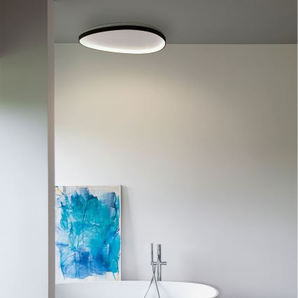 Ideal Lux - LED Dimmable φωτιστικό οροφής GEMINI LED/28W/230V διάμετρος 61 cm CRI 90 μαύρο
