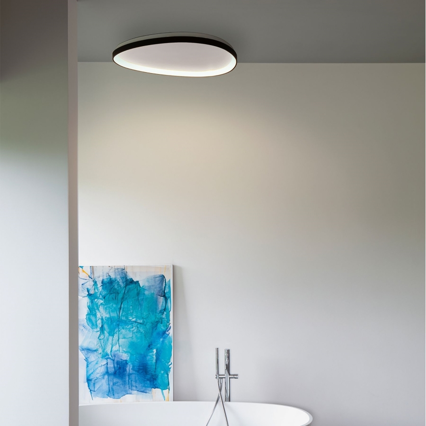 Ideal Lux - LED Dimmable φωτιστικό οροφής GEMINI LED/28W/230V διάμετρος 61 cm CRI 90 μαύρο
