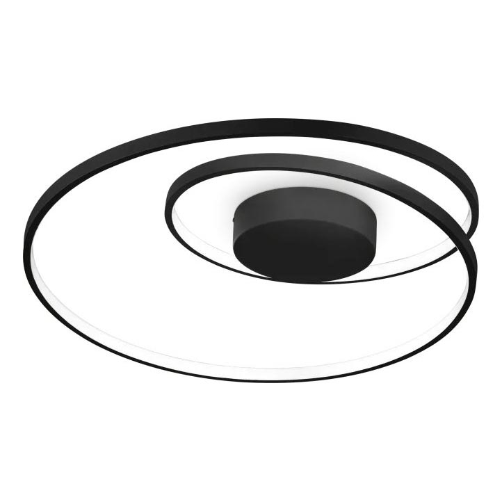 Ideal Lux - LED Dimmable φωτιστικό οροφής OZ LED/48W/230V διάμετρος 60 cm CRI 90 μαύρο