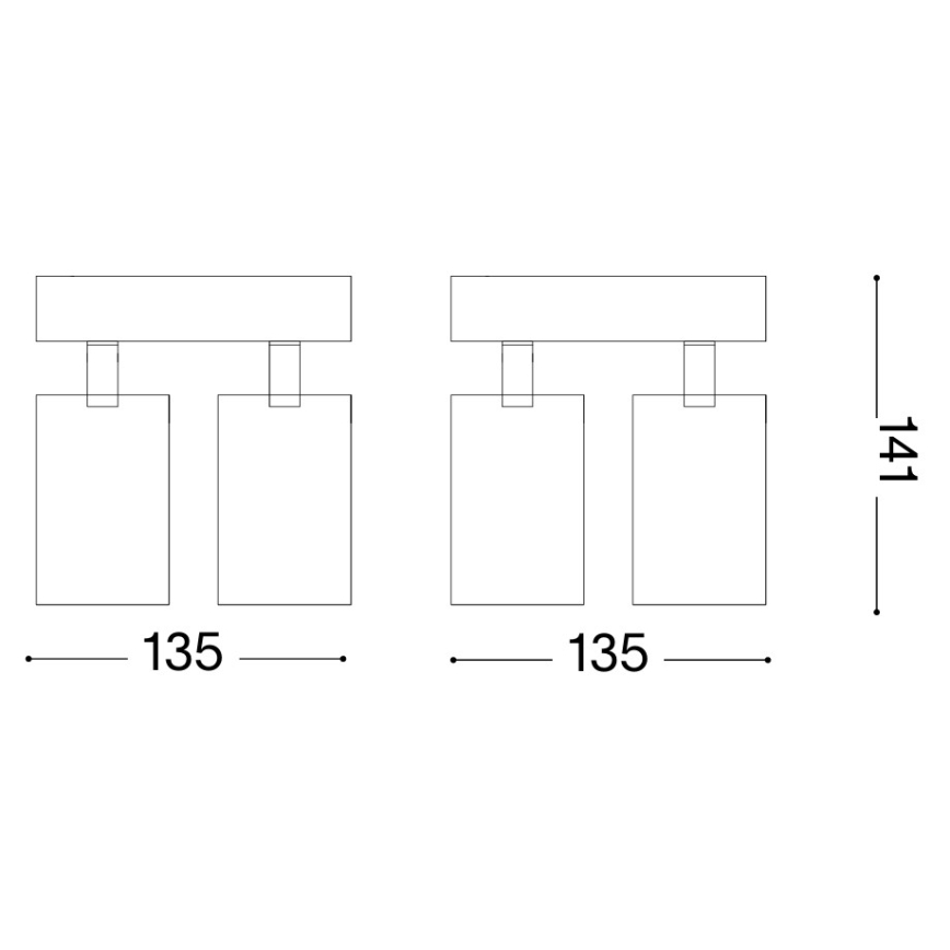 Ideal Lux - LED φωτιστικό σποτ DYNAMITE 4xGU10/7W/230V CRI 90 ορείχαλκος